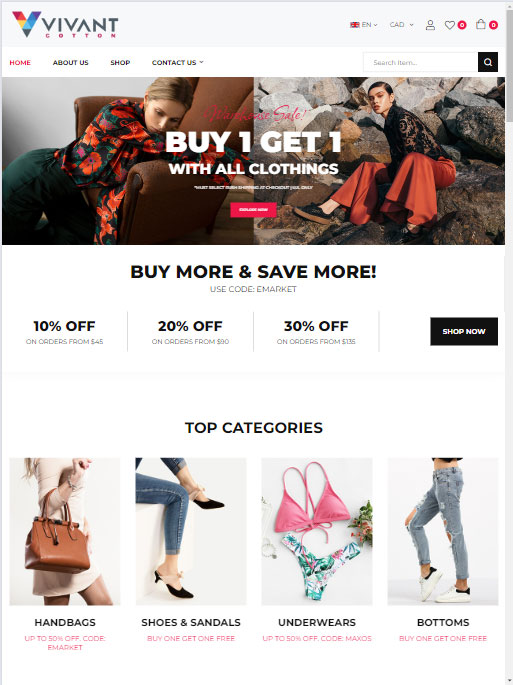 Vivant Coton Website